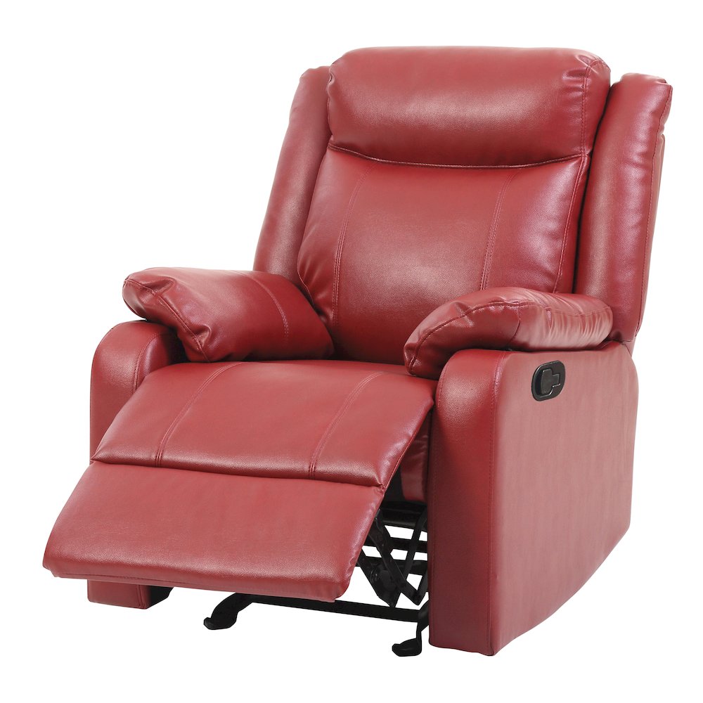 Glory Furniture Ward Rocker Recliner in Red Color. Picture 2