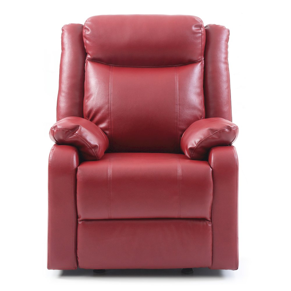 Glory Furniture Ward Rocker Recliner in Red Color. Picture 3