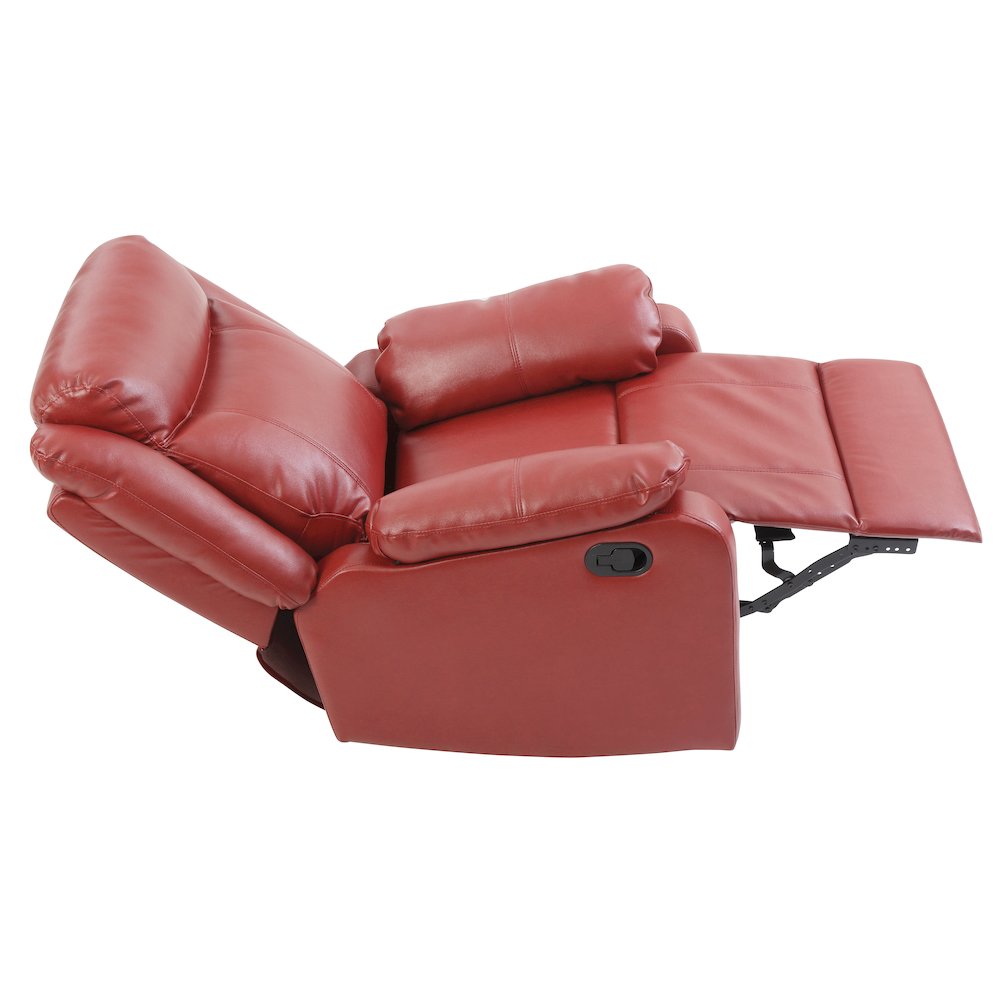 Glory Furniture Ward Rocker Recliner in Red Color. Picture 4