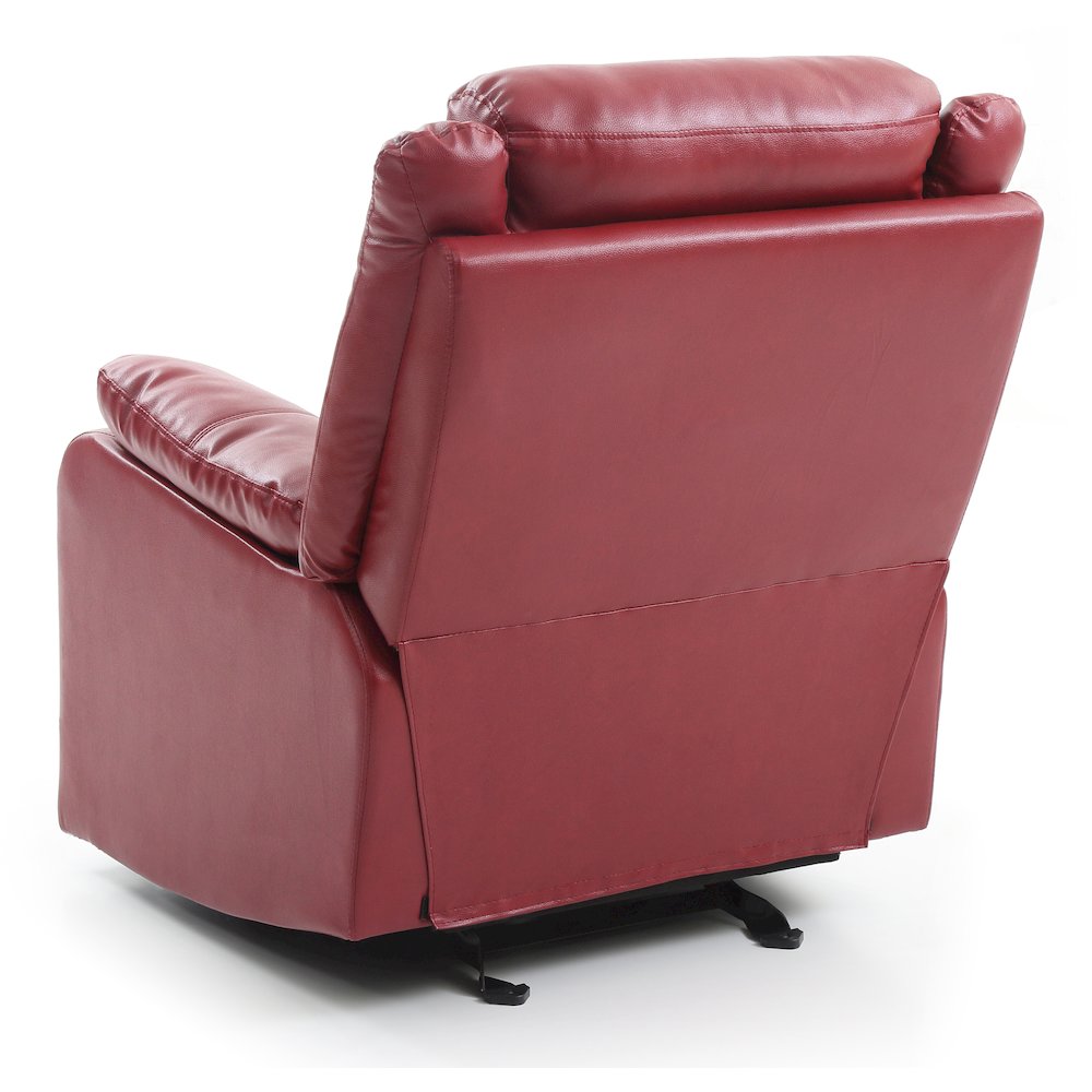 Glory Furniture Ward Rocker Recliner in Red Color. Picture 1