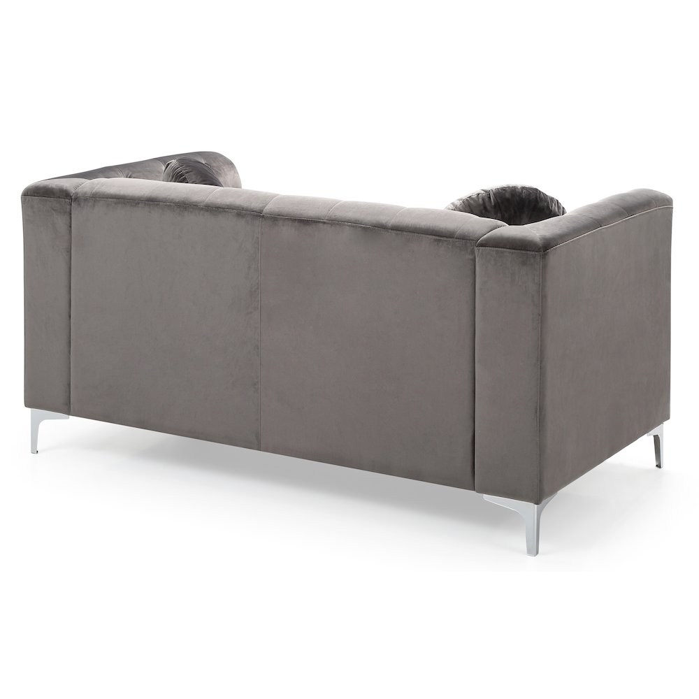 Glory Furniture Pompano Loveseat in Dark Gray Color. Picture 4
