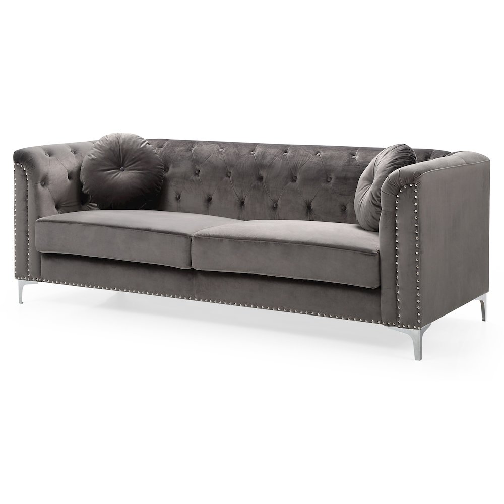 Glory Furniture Pompano Sofa in Dark Gray Color. Picture 1