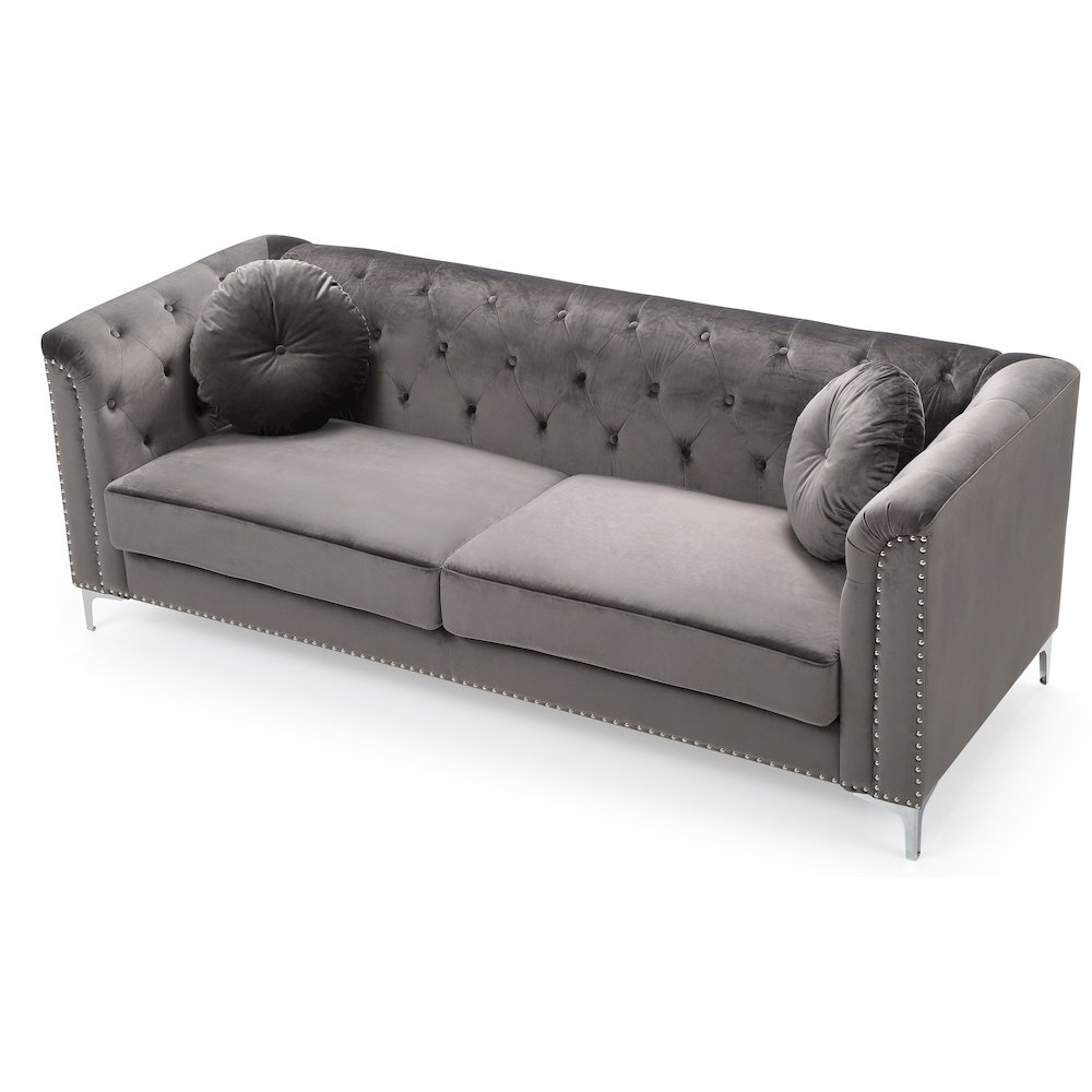 Glory Furniture Pompano Sofa in Dark Gray Color. Picture 3