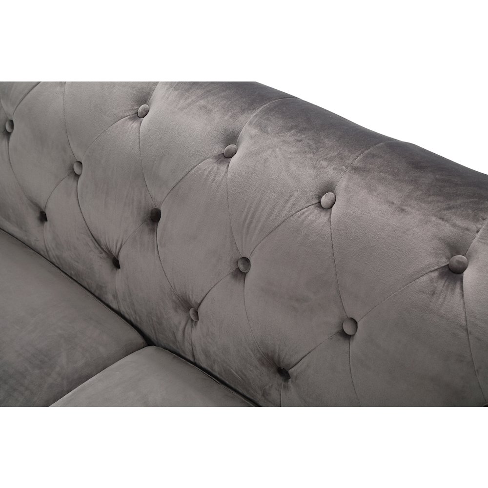 Glory Furniture Pompano Sofa in Dark Gray Color. Picture 2