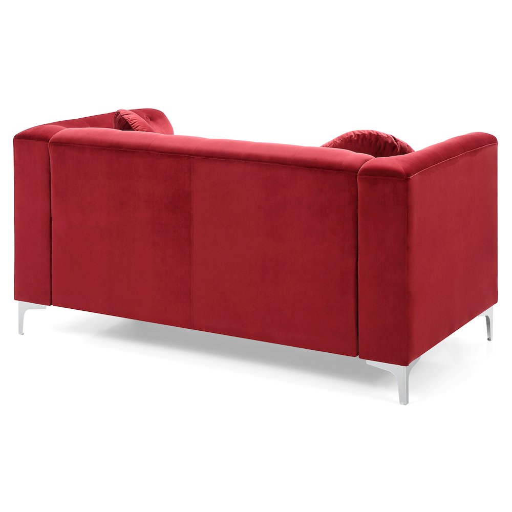 Glory Furniture Pompano Loveseat in Burgundy Color. Picture 1