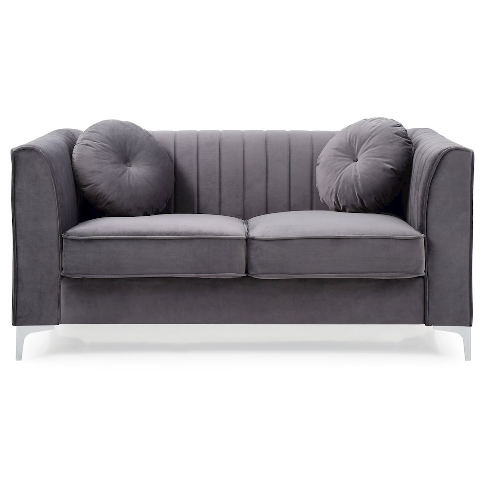 Glory Furniture Delray Loveseat in Gray Color. Picture 2