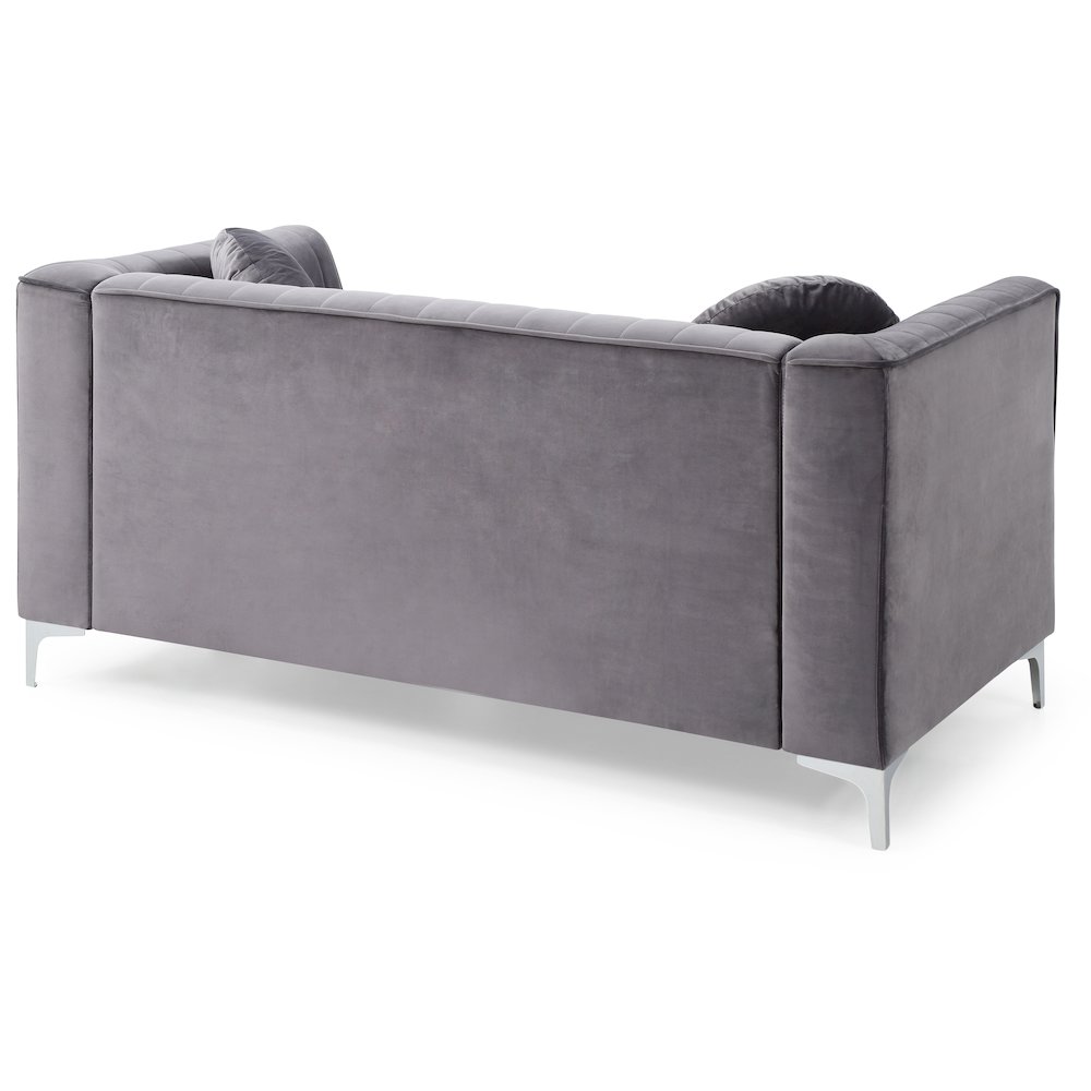 Glory Furniture Delray Loveseat in Gray Color. Picture 4