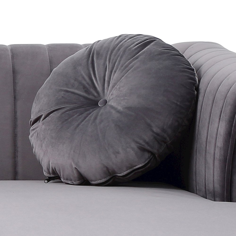 Glory Furniture Delray Sofa Chaise in Gray Color. Picture 6