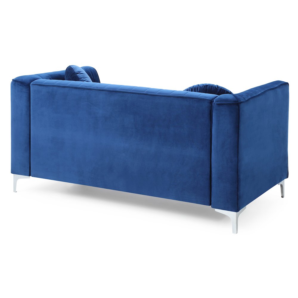 Glory Furniture Delray Loveseat in Navy Blue Color. Picture 4