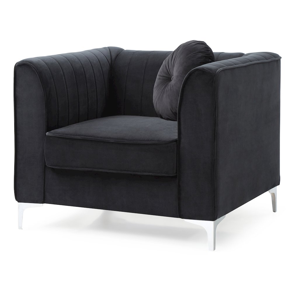 Glory Furniture Delray Accent Chair in Black Color. Picture 1