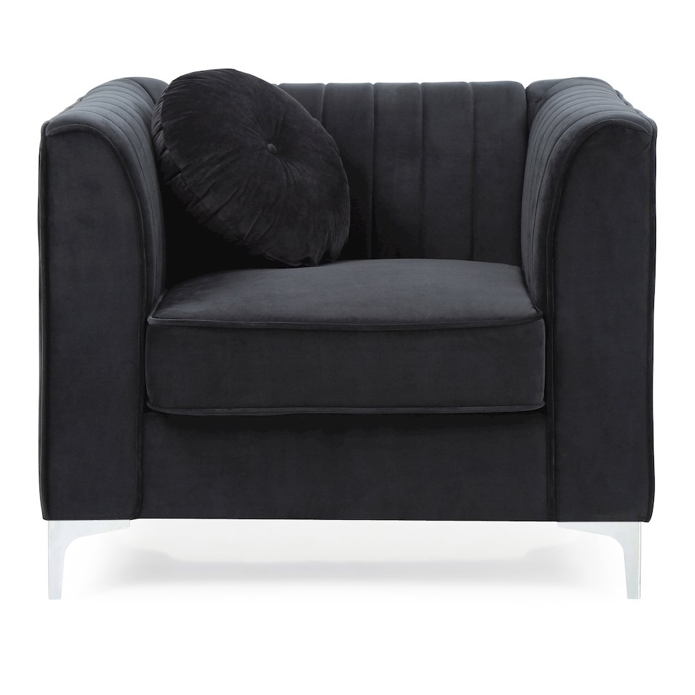 Glory Furniture Delray Accent Chair in Black Color. Picture 2