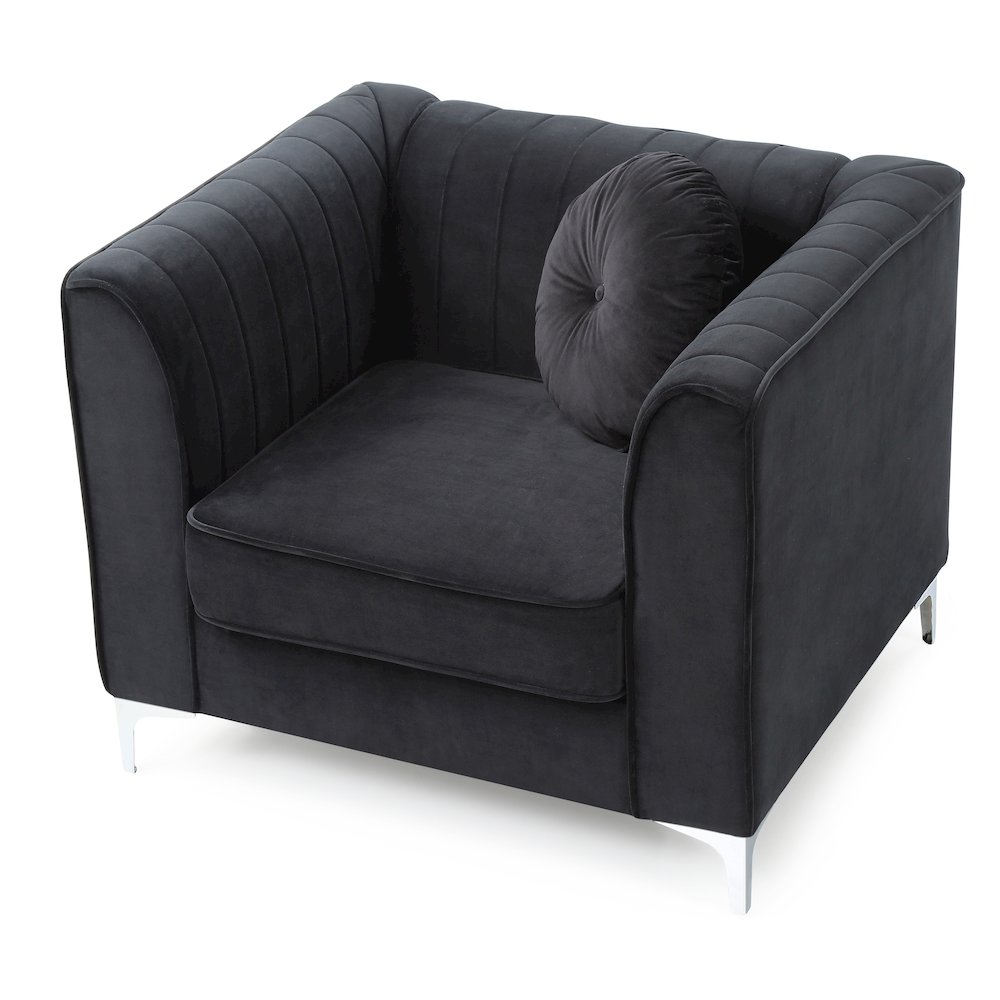 Glory Furniture Delray Accent Chair in Black Color. Picture 3