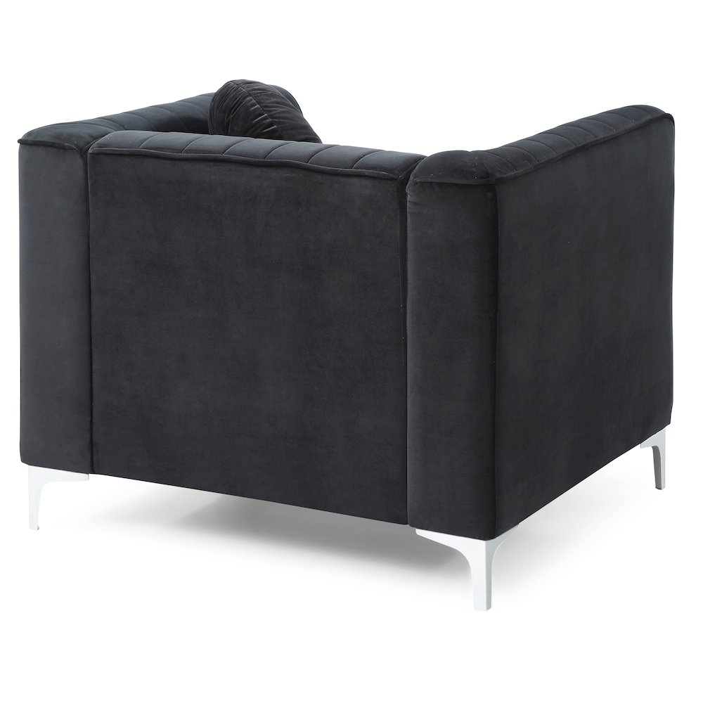 Glory Furniture Delray Accent Chair in Black Color. Picture 4