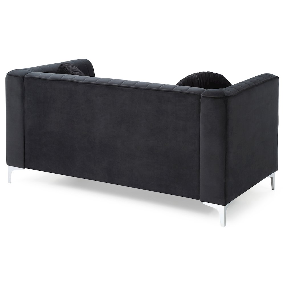 Glory Furniture Delray Loveseat in Black Color. Picture 1