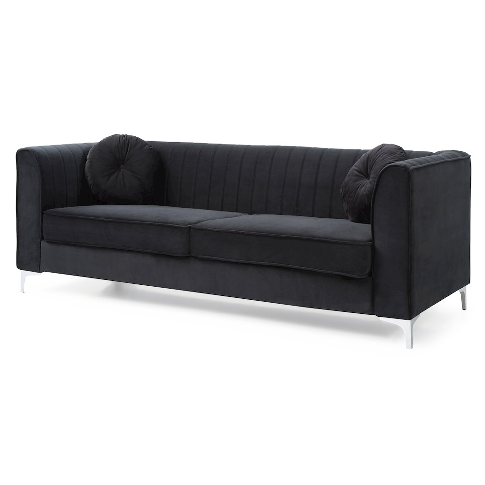Glory Furniture Delray Sofa in Black Color. Picture 1