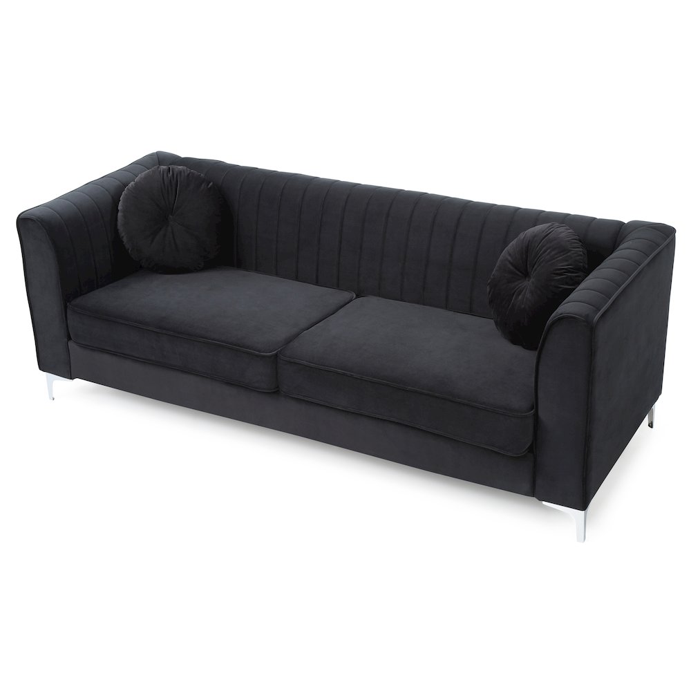 Glory Furniture Delray Sofa in Black Color. Picture 3