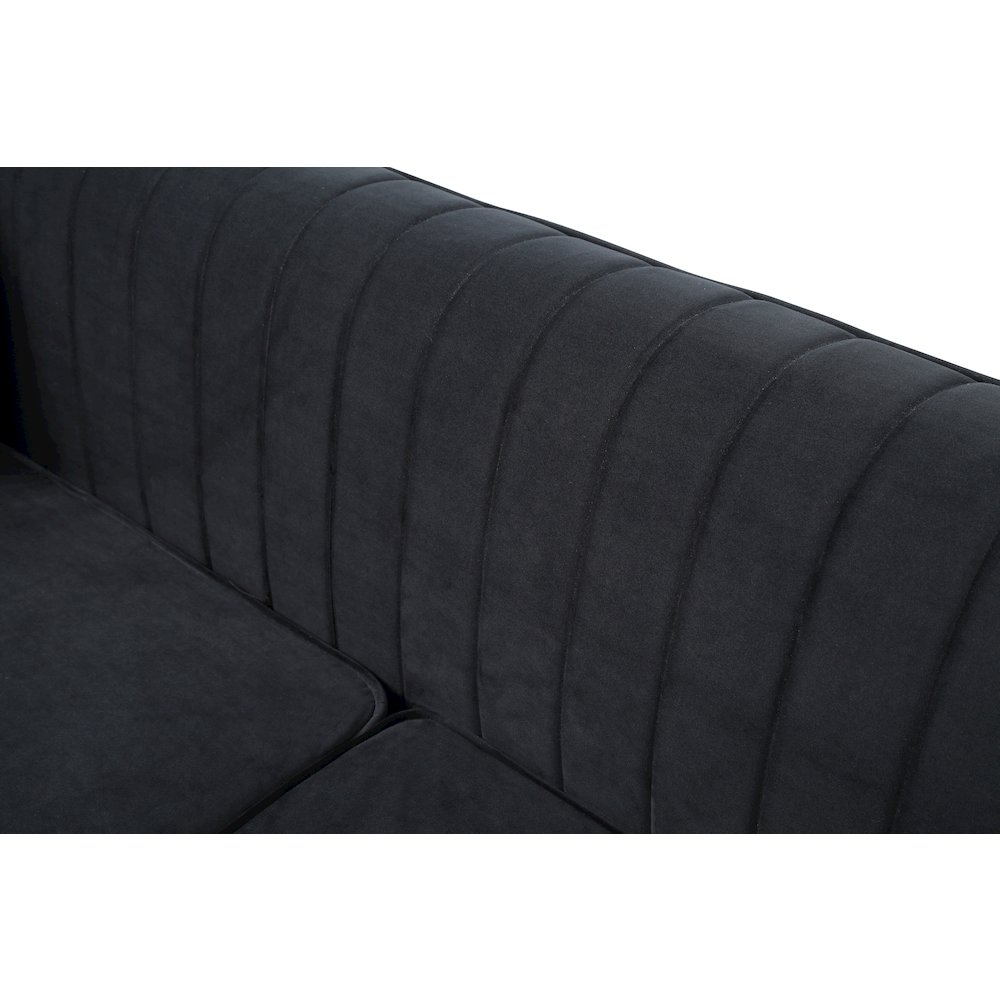 Glory Furniture Delray Sofa in Black Color. Picture 5