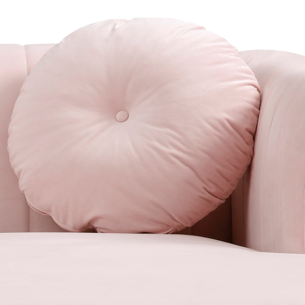 Glory Furniture Delray Sofa Chaise in Pink Color. Picture 6