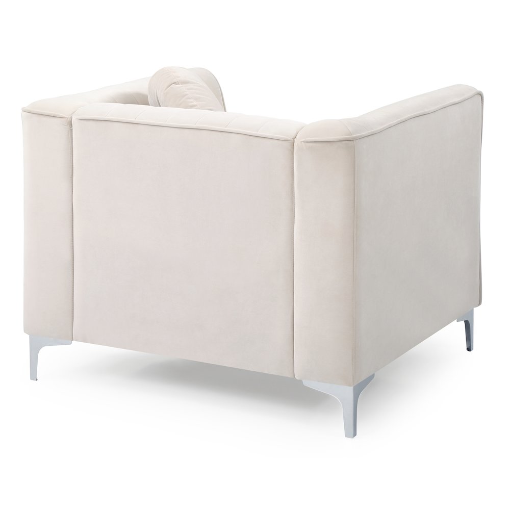 Glory Furniture Delray Accent Chair in Ivory Color. Picture 4