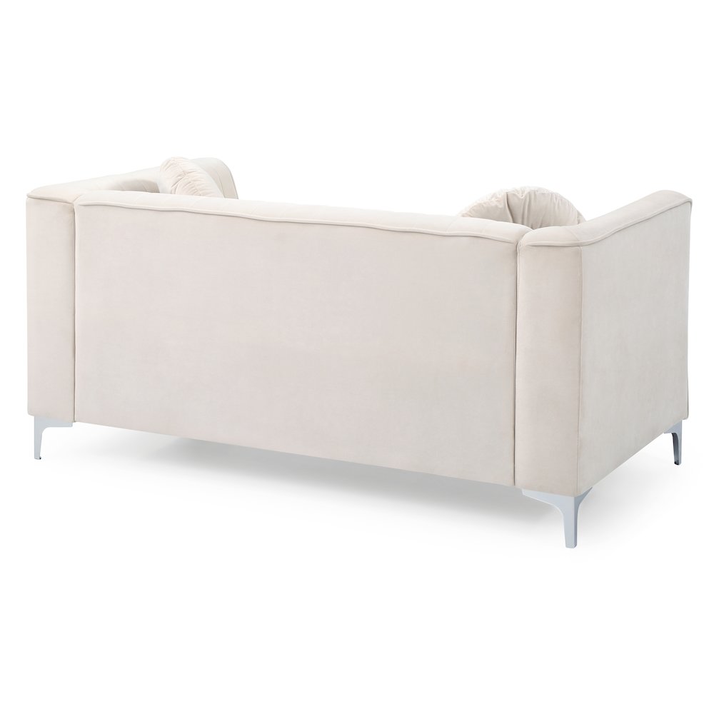 Glory Furniture Delray Loveseat in Ivory Color. Picture 4