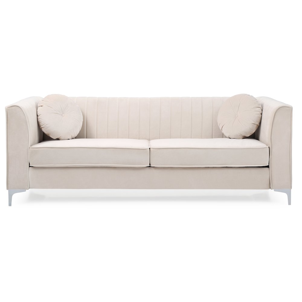 Glory Furniture Delray Sofa in Ivory Color. Picture 1