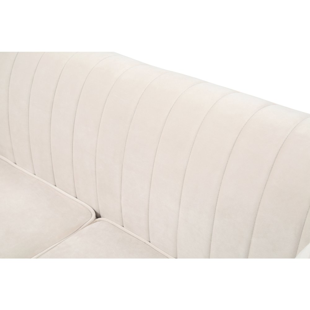 Glory Furniture Delray Sofa in Ivory Color. Picture 5