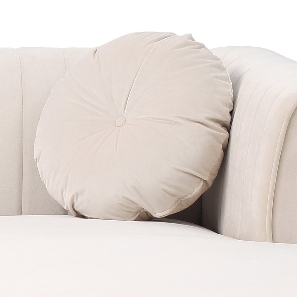 Glory Furniture Delray Sofa Chaise in Ivory Color. Picture 6