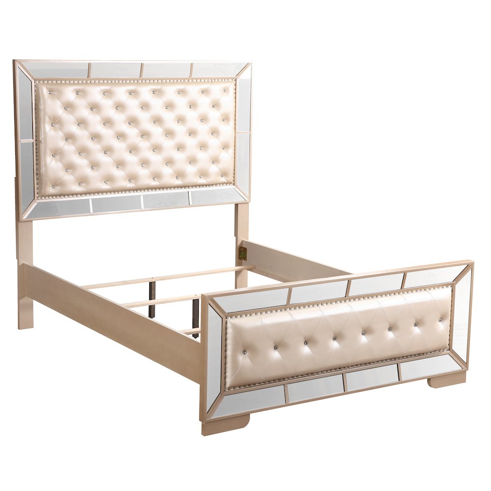 Glory Furniture Hollywood Hills Queen Bed in Pearl Color. Picture 5