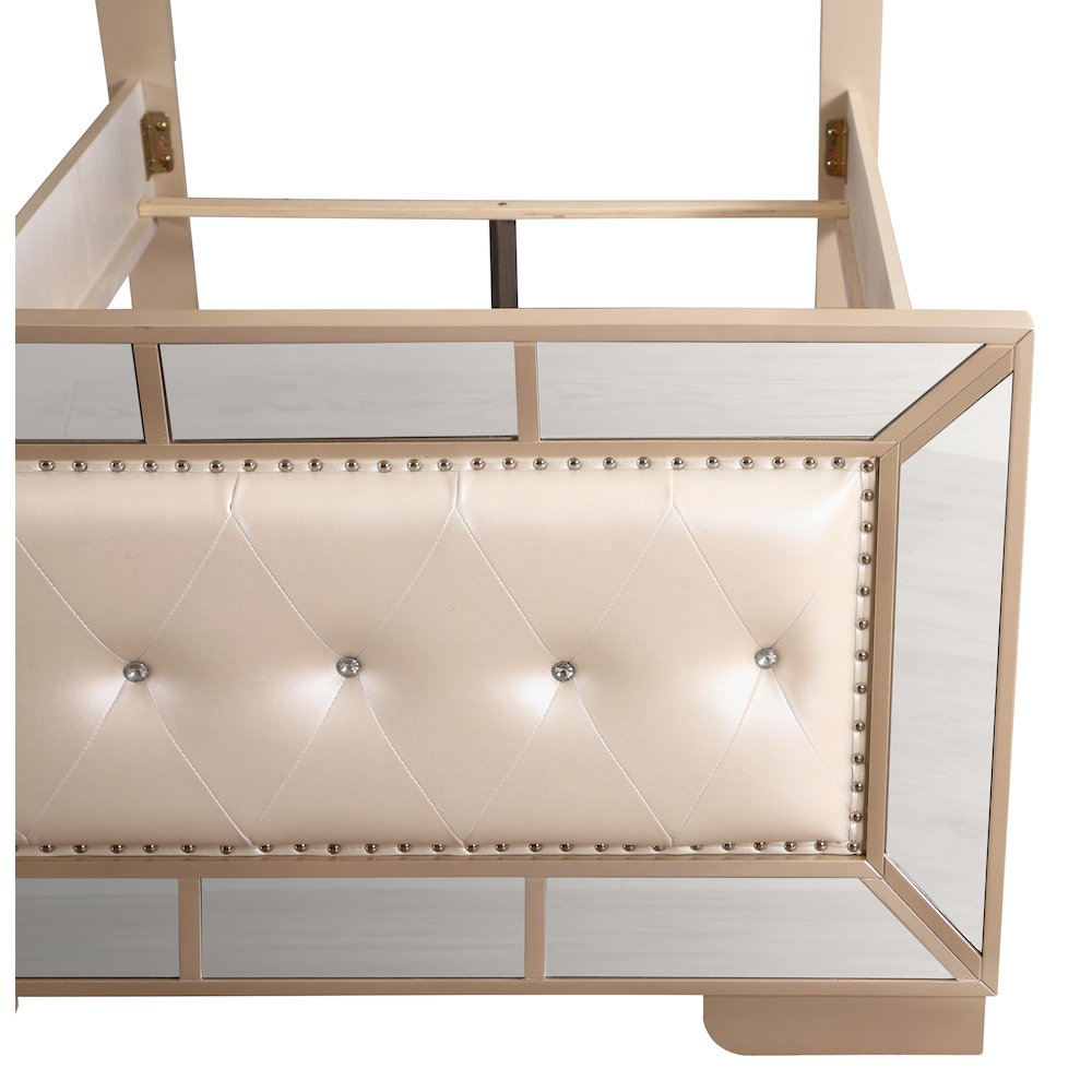Glory Furniture Hollywood Hills Twin Bed in Pearl Color. Picture 2