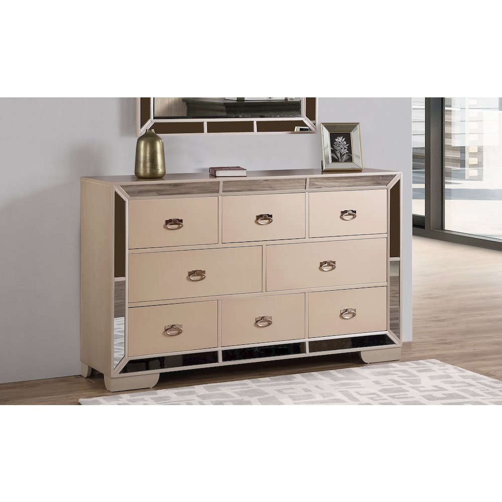Glory Furniture Hollywood Hills Dresser in Pearl Color. Picture 7
