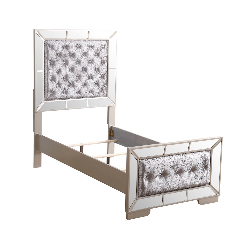 Glory Furniture Hollywood Hills Twin Bed in Champagne Color. Picture 5