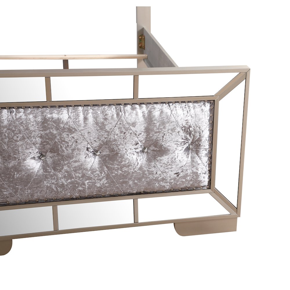 Glory Furniture Hollywood Hills Twin Bed in Champagne Color. Picture 3