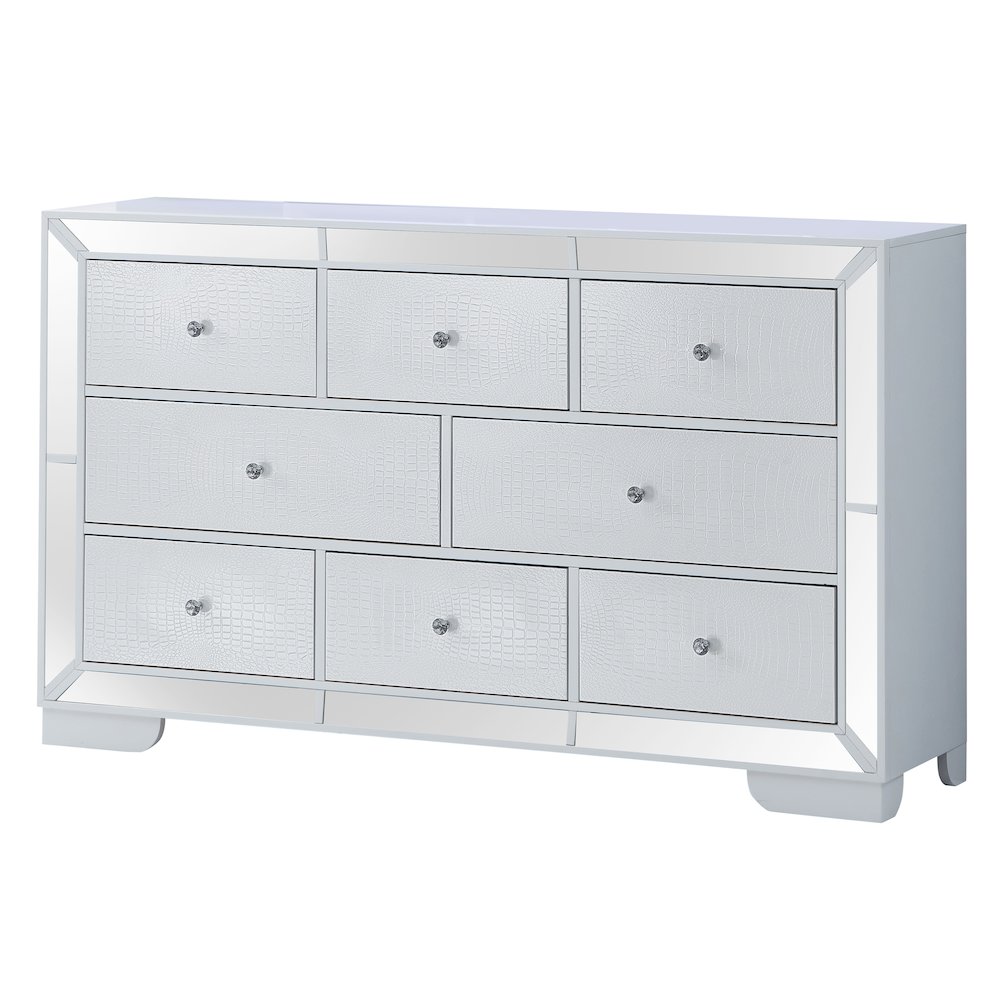 Glory Furniture Hollywood_Hills Dresser in White Color. Picture 1
