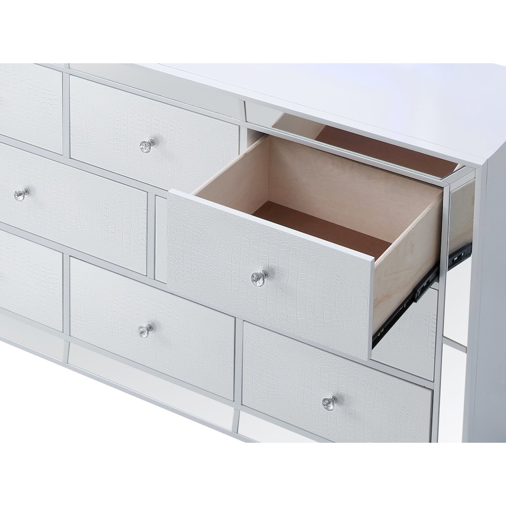 Glory Furniture Hollywood_Hills Dresser in White Color. Picture 6