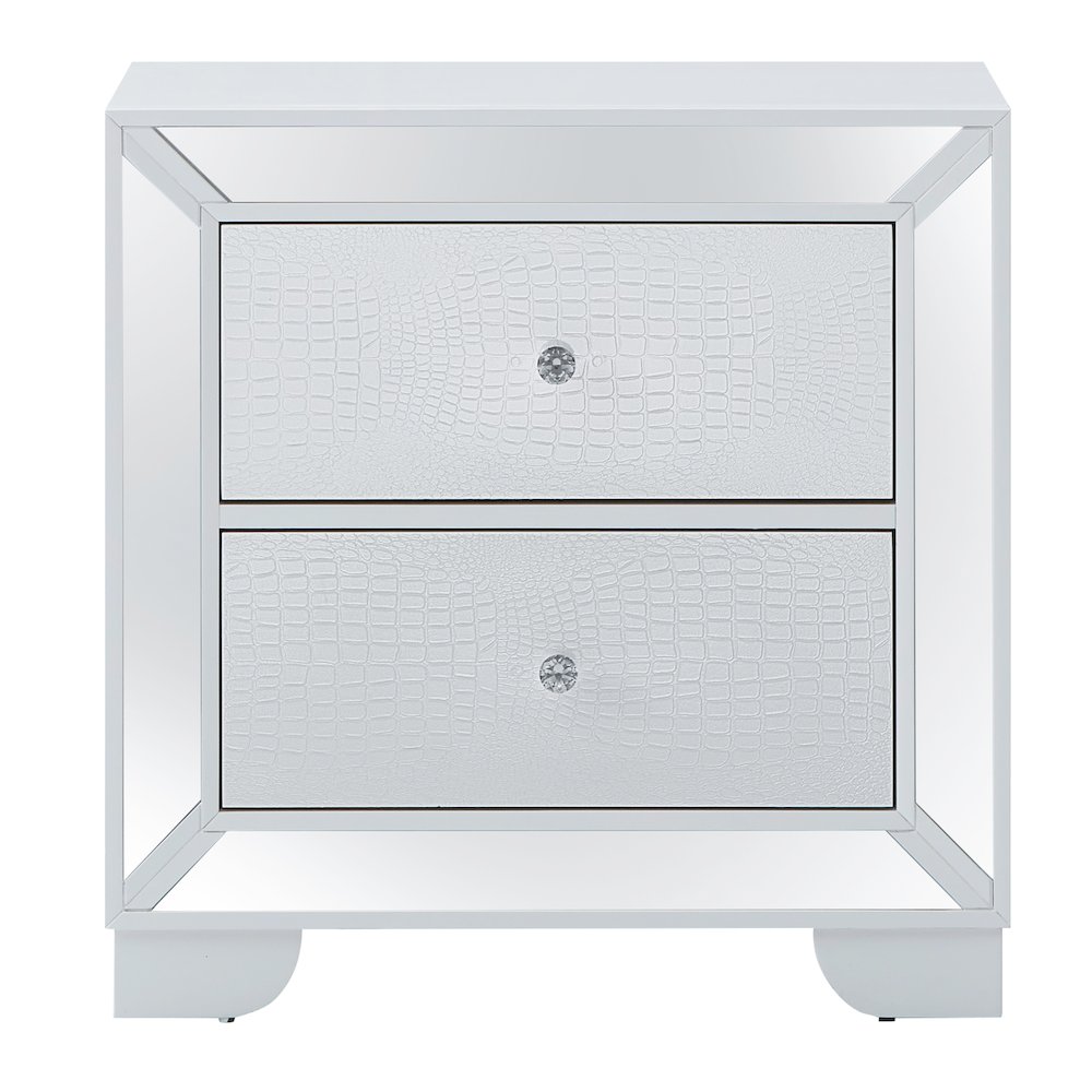 Glory Furniture Hollywood_Hills Nightstand in White Color. Picture 2