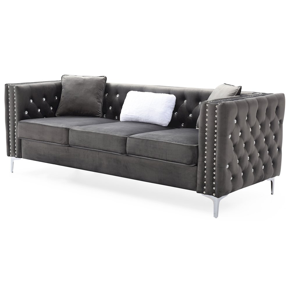 Glory Furniture Paige Sofa in Gray Color. Picture 1