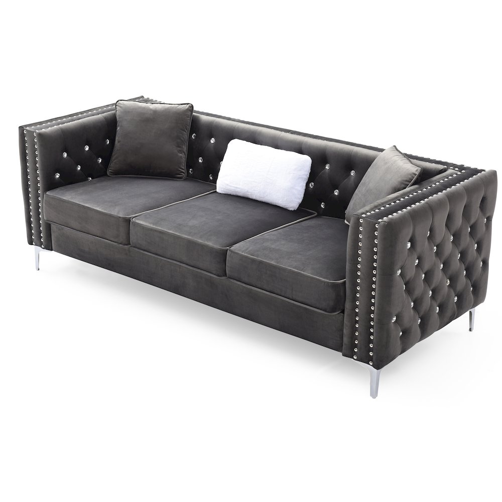 Glory Furniture Paige Sofa in Gray Color. Picture 3