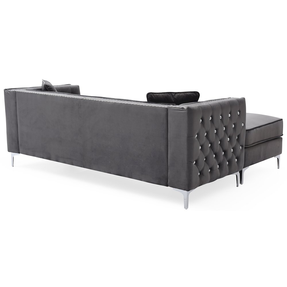 Glory Furniture Paige Sofa Chaise in Gray Color. Picture 4