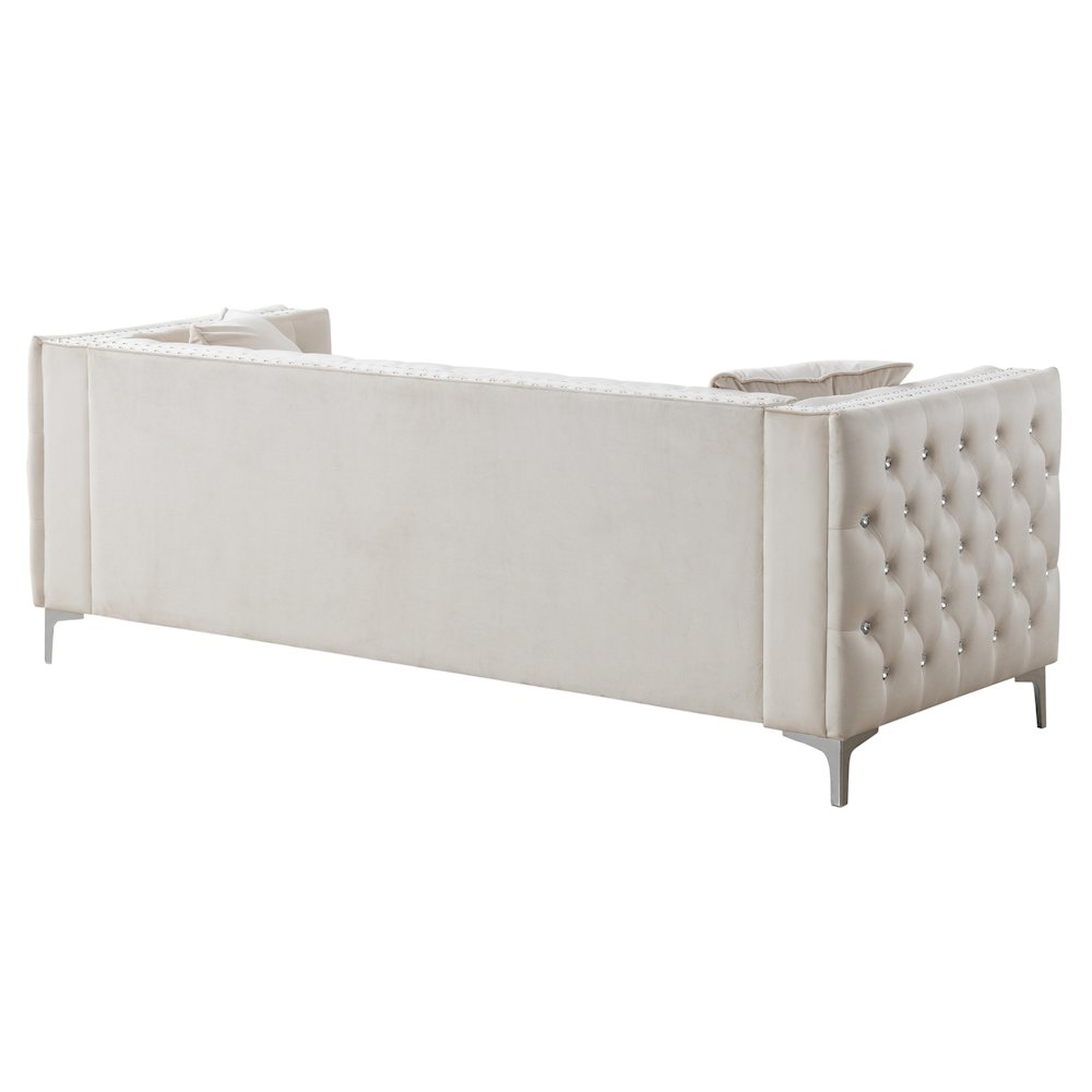 Glory Furniture Paige Sofa in Ivory Color. Picture 3