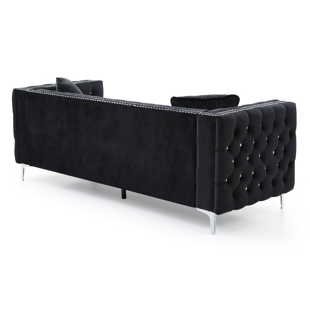 Glory Furniture Paige Sofa in Black Color. Picture 4