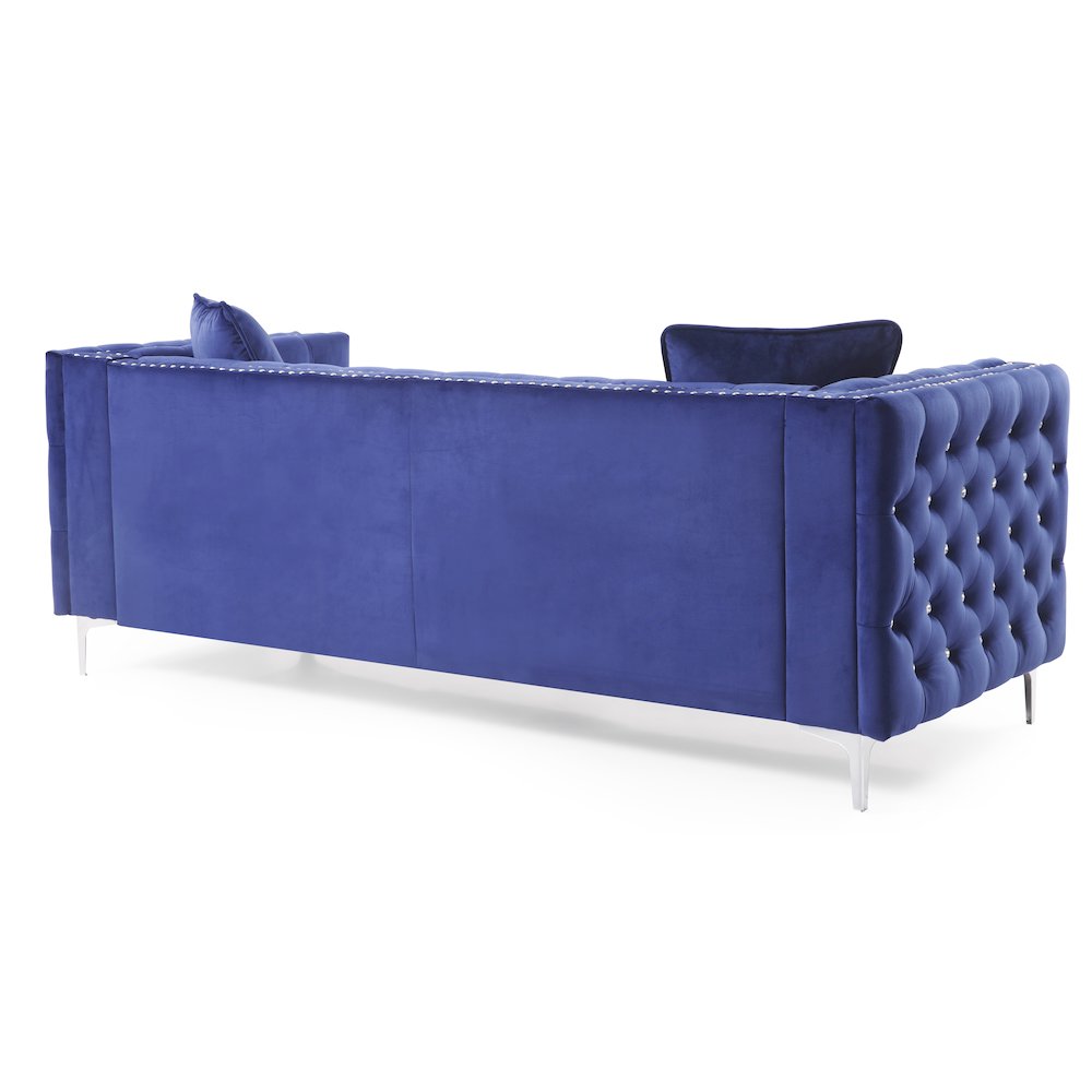 Glory Furniture Paige Sofa in Blue Color. Picture 4