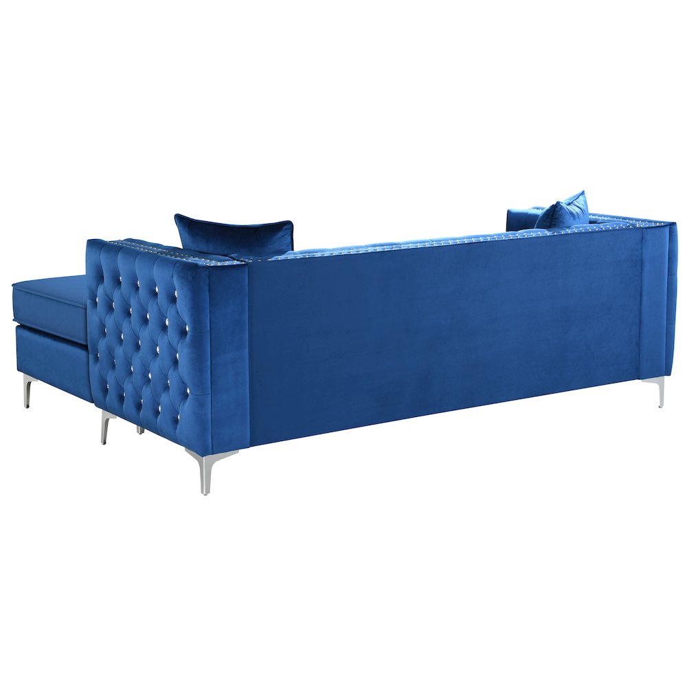 Glory Furniture Paige Sofa Chaise in Blue Color. Picture 4