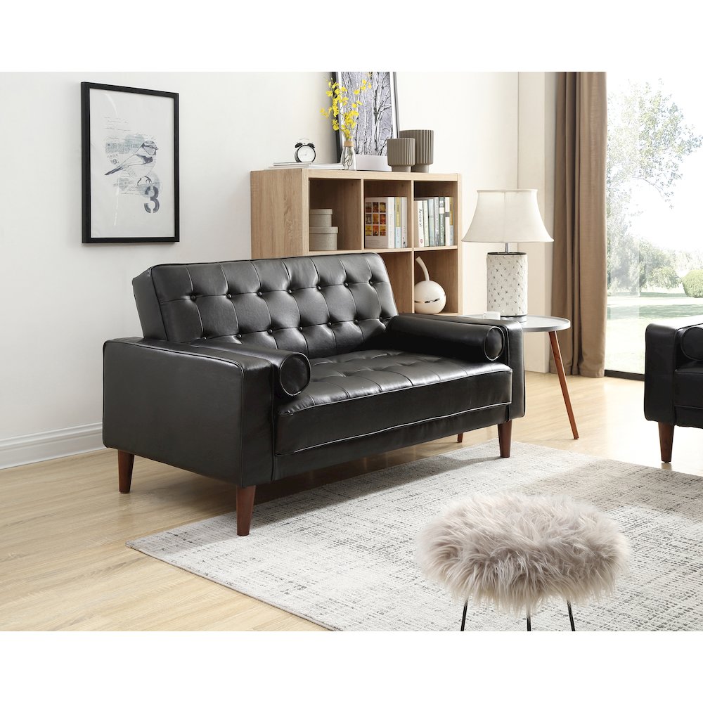 Glory Furniture Andrews Loveseat Bed in Black Color. Picture 5