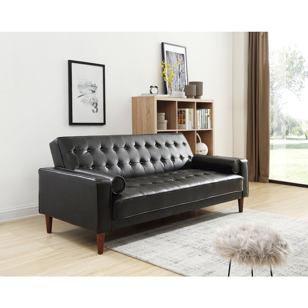 Glory Furniture Andrews Sofa Bed in Black Color. Picture 5
