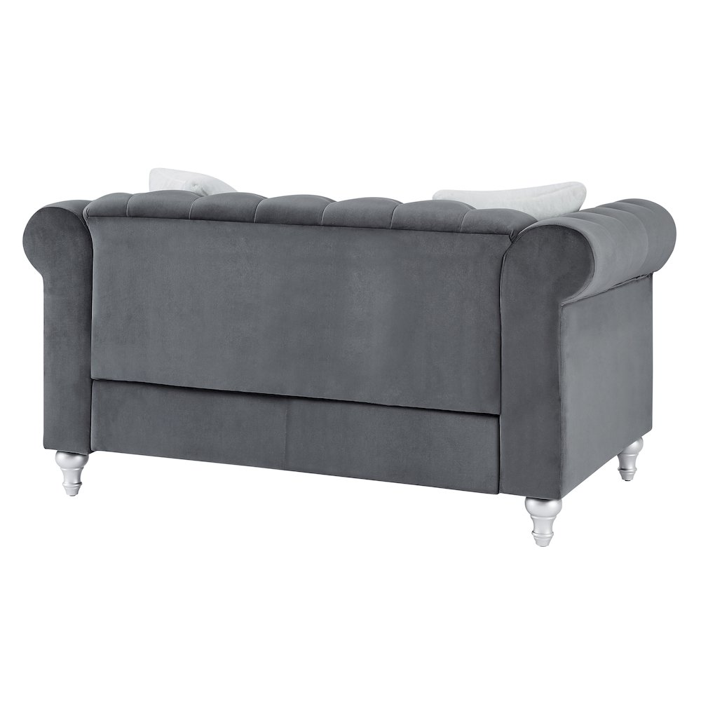 Glory Furniture Raisa Loveseat in Gray Color. Picture 4