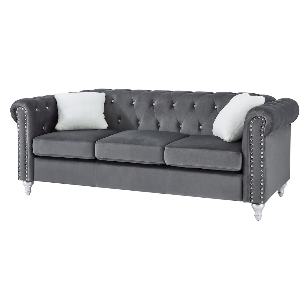 Glory Furniture Raisa Sofa in Gray Color. Picture 1