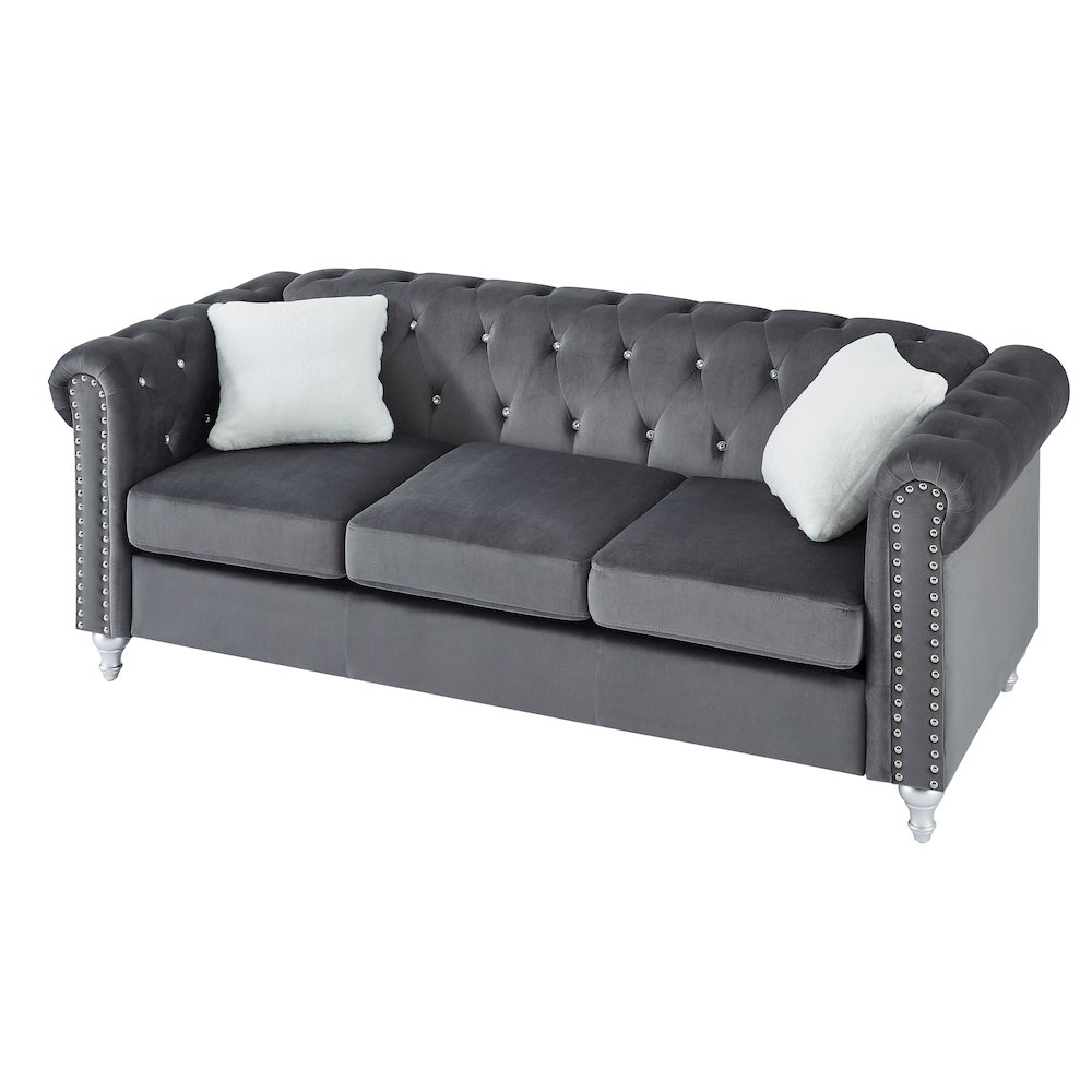 Glory Furniture Raisa Sofa in Gray Color. Picture 3