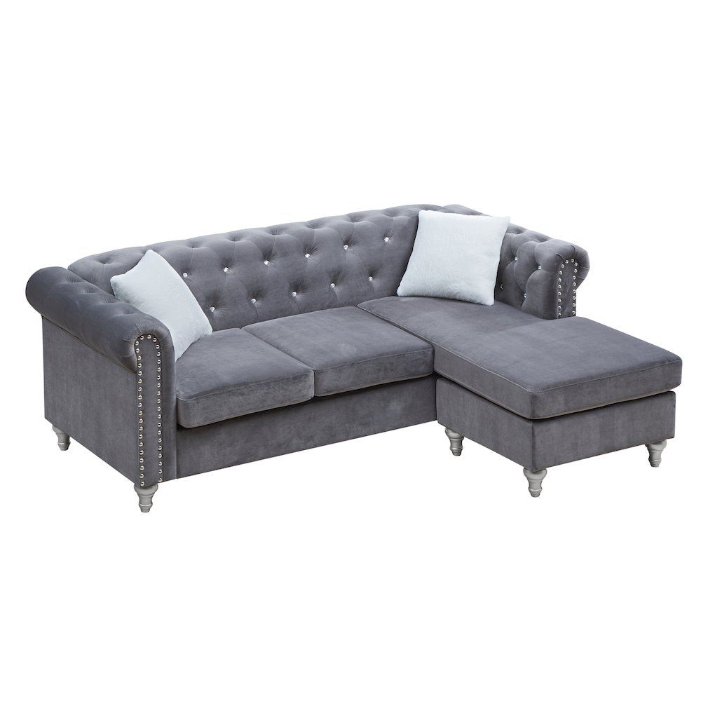 Glory Furniture Raisa Sofa Chaise in  Color. Picture 3