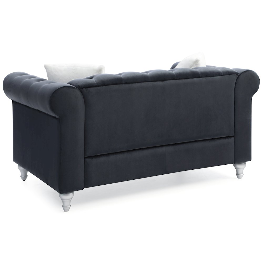 Glory Furniture Raisa Loveseat in Black Color. Picture 4