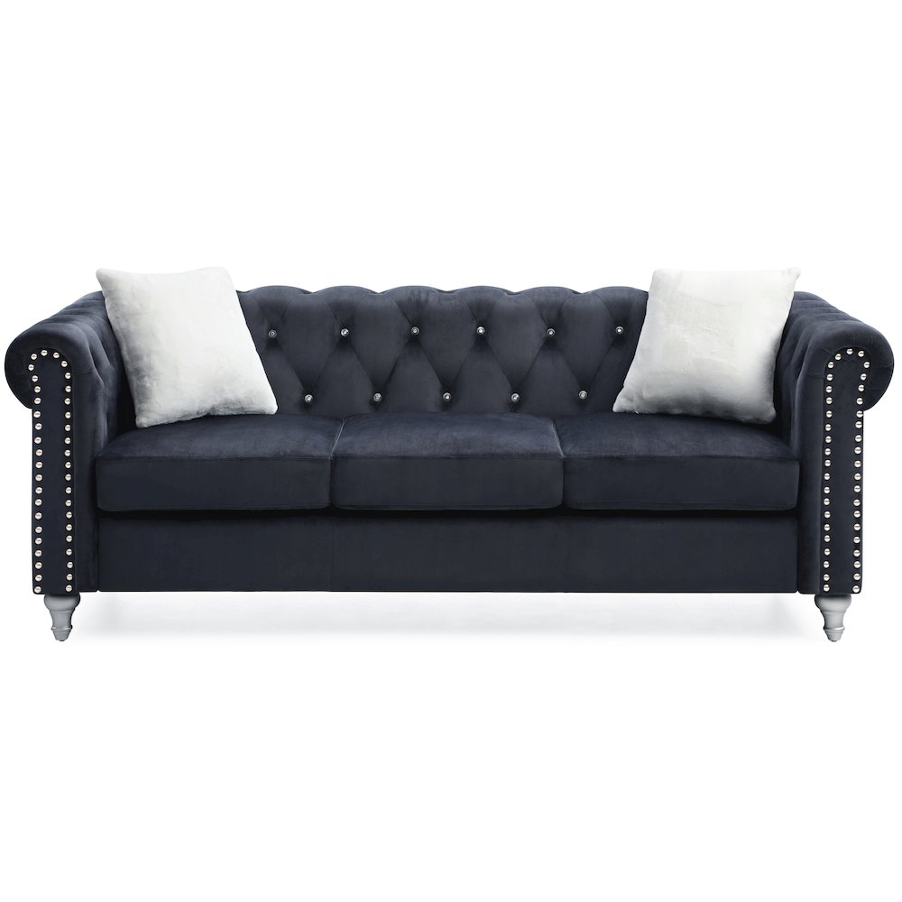 Glory Furniture Raisa Sofa in Black Color. Picture 2